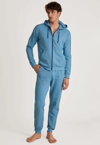 Tommy Hilfiger – Lounge-Jogginghose in Grau mit Logostreifen