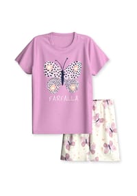 CALIDA - Kinder Kurz-Pyjama Butterfly - bubble gum pink