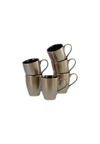 CreaTable - Golden Days Schwarz, Kaffeebecher 6-tlg - Schwarz