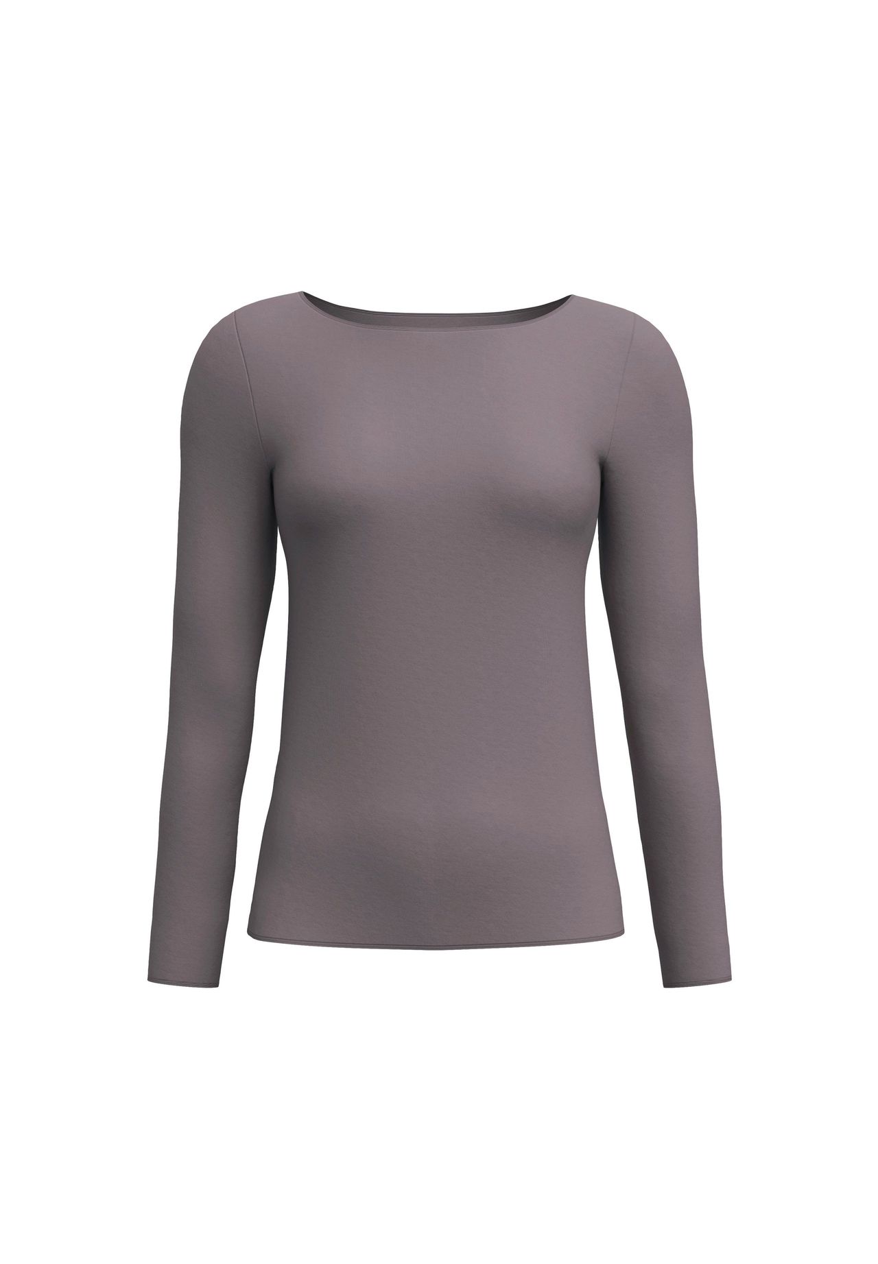 Calida Damen Braun Langarmshirt "Second Skin", Gr. M (44/46), Grau (Sparrow ), Single Jersey, Obermaterial: 85% Modal, 9% Wolle, 6% Elasthan, Shirt... - Bild 3