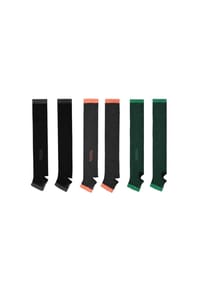 MUNADUNA - 3er-Pack Yoga-/Pilates-Stulpen mit offener Ferse Fitness-Socken,Baumwolle,Atmungsaktiv - Grau-Grün Mix