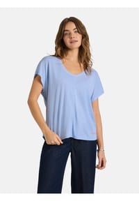 LIEBLINGSSTÜCK - Damen T-Shirt aus Baumwoll-Viskose-Mix CrenildaL - 449-air blue