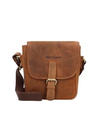 GREEN BURRY Vintage - Vintage Umhängetasche Leder 21 cm - braun