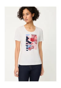olsen - Shirt, Rundhalsausschnitt, für Damen - 10051 OFF WHITE