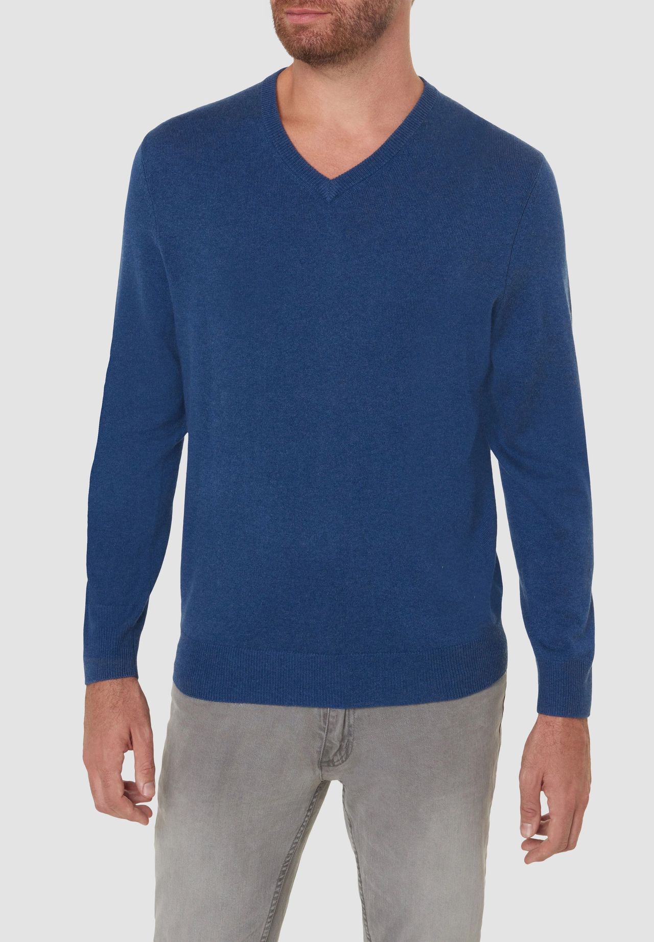 GALERIA Seide-Cashmere Pullover, V-Ausschnitt, Rippbündchen, für 
