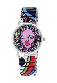 RAPTOR Raptor - Damen Quarz Armbanduhr Colorful Edition mit Edelstahlzugarmband - Mineralglas - Colorful Edition 1