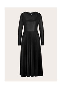 MADELEINE - Jerseykleid mit Plisseerock - schwarz