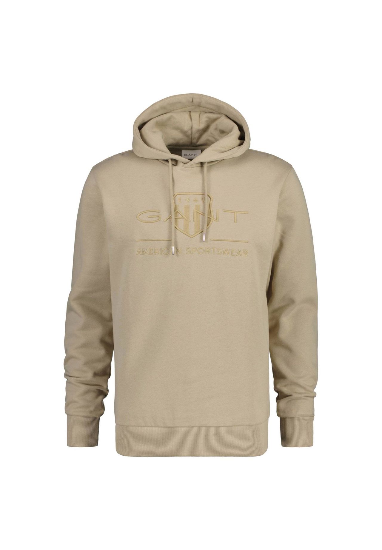GANT Herren Kapuzenpullover 'Shield Full Zip' – Regular Fit Mit Leistentaschen & Logo-Stickerei