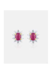 Diamant L'eternel - Ohrstecker, mit Rubin, 375 Gelbgold - gold