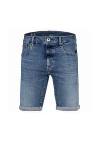 G-STAR RAW - Herren Jeansshorts - 3301 Slim Short , Stretch Denim, Jeans, kurz - Blau