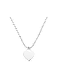 GIORGIO MARTELLO MILANO - Kette Kugelkette diamantiert mit Anhänger Herz, Silber 925 - gold