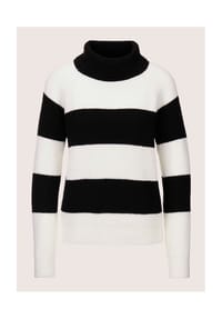 MADELEINE - Rollkragen-Pullover - schwarz / wollweiß