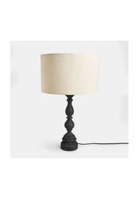 LOBERON - Tischlampe Freydaal antikschwarz/beige - antikschwarz/beige