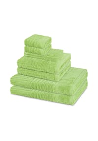 ROSS® 2 X Wasch- 2 X Gäste- 2 X Dusch- 2 X Handtuch im Set Carre - Carre - Anthrazit