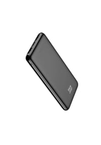 COFI - Powerbank 10000 mAh 2A in Schwarz, USB-A, USB-C & Micro-USB Anschlüsse - 