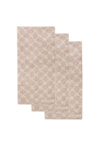 JOOP! - Handtuch Classic / Infinity Kollektion, 3er Pack - 50x100 cm, Walkfrottier - Anthrazit