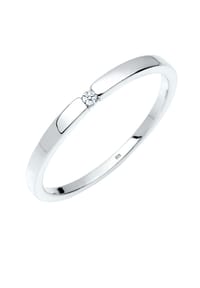 elli. DIAMONDS - Ring Verlobungsring Klassiker Diamant (0.015 Ct.) 925 Sterling Silber - Gold