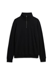 Superdry. - Herren Henley-Sweatpullover - Essential Logo Henley, einfarbig - Blau
