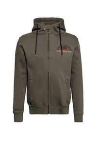 KING KEROSIN - Funktionsjacke Kapuzensweatjacke mit herausnehmbarem Softshell-Innenfutter Kk Adventure Gear - Motor State California - braun