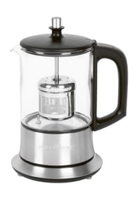 PROFI COOK® - Tee- und Wasserkocher "PC-TK 1165", Teesieb, 1100 Watt - EDELSTAHL/SCHWARZ