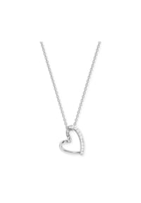 TOM TAILOR - Kette mit Anhänger für Damen, Silber 925, Zirkonia | Herz - Silber