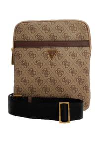 GUESS VEZZOLA - Umhängetasche, Emblem, Logo-Print, für Herren - BEIGE/BROWN