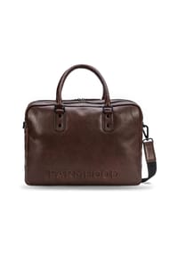 FARMHOOD - Memphis Memphis Aktentasche Leder 42 cm Laptopfach - black