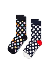 HAPPY SOCKS - Socken "Classic Big Dot", 2er-Pack - 9000 BLACK