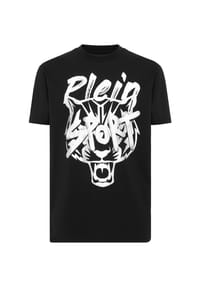 PLEIN SPORT - T-Shirt TIGER - black/white