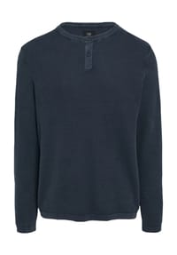 QS - Strickpullover, Henley-Ausschnitt, für Herren - 5798 BLUE