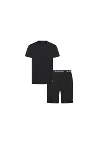 G-STAR RAW - Herren Schlafanzug, kurz - SLATE, Pyjama, Rundhals, Logo, einfarbig - Schwarz