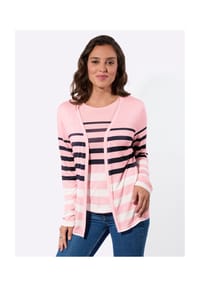 Witt - Shirt-Twinset - ecru-rosé-geringelt