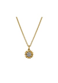 LYOMI - Anhänger mit Kette 585/- Gold 7 Diamant Lab Grown 0,14ct. - mehrfarbig