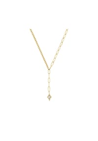 NOELANI - Y-Collier für Damen, Edelstahl, Zirkonia synth. - Gold