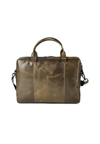 GREEN BURRY Newport - Newport Aktentasche Leder 43 cm Laptopfach - british green