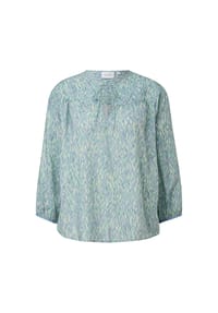 comma, CASUAL IDENTITY - Shirtbluse, Schlüsselloch-Ausschnitt, für Damen - 50A2  BLUE