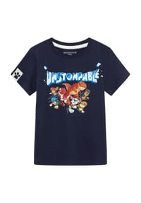 MANGUUN - T-Shirt, Baumwolle, für Kinder - D.BLUE COLORBLOCK