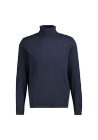 LERROS - Rollkragenpullover mit Rippbündchen aus reiner Baumwolle - BLACK