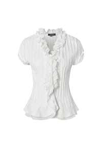 KRISS - Bluse Mockaskruv - Weiß
