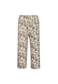 GOLDNER - Kurzgröße:  Druckhose Louisa mit weichem Fall - weiß / bunt / gemustert