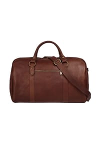 piké - Reisetasche Echt Leder, Made In Italy - braun