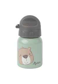sigikid® Edelstahl Trinkflasche Bär 250 ml ,  für Kinder - FLASCHEN & BOXEN - grün/grau