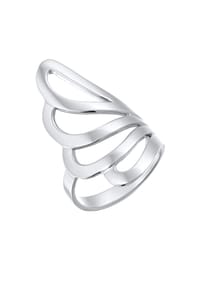 Nenalina - Ring Basic Welle Geo Modern Schlicht 925 Silber - Gold