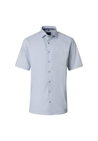 VENTI - Herren Businesshemd Kurzarm uni Comfort Fit - Hellblau