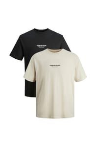 JACK & JONES - T-Shirt 2er Pack Jorvesterbro - Moonbeam