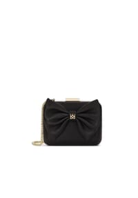 Kazar - Schwarze Clutch Bag mit großer Schleife auf der Vorderseite - Schwarz