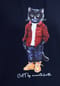 cat e lolette Blaues T-Shirt mit Katzenmotiv Bild 10