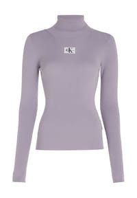 Calvin Klein Jeans Rollkragenpullover, Logo-Patch, Rippstruktur, für Damen Bild 1