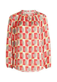 CARTOON - Casual-Bluse mit Knöpfen - Rot/Grau