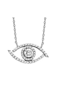 Julie Julsen® - Collier 925/- Sterling Silber 47 Zirkonia - weiß